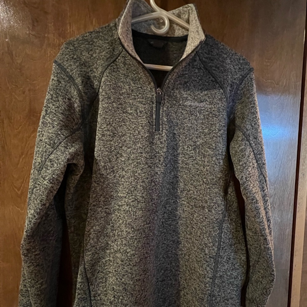 Eddie Bauer Men's Charcoal Quarter Zip